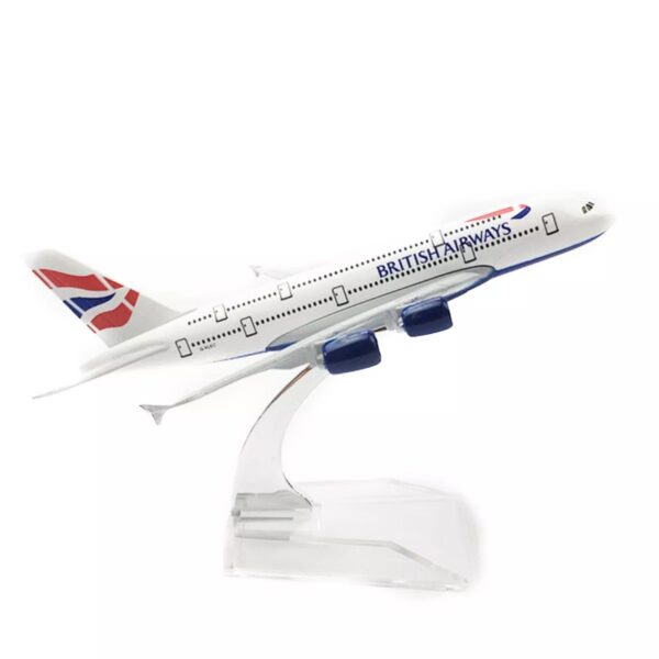 British Airways airplane model Airbus A380 16 cm airplane Metal alloy diecast 1:400 airplane model toy Aircroft model metal toy