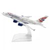 British Airways airplane model Airbus A380 16 cm airplane Metal alloy diecast 1:400 airplane model toy Aircroft model metal toy - Image 2